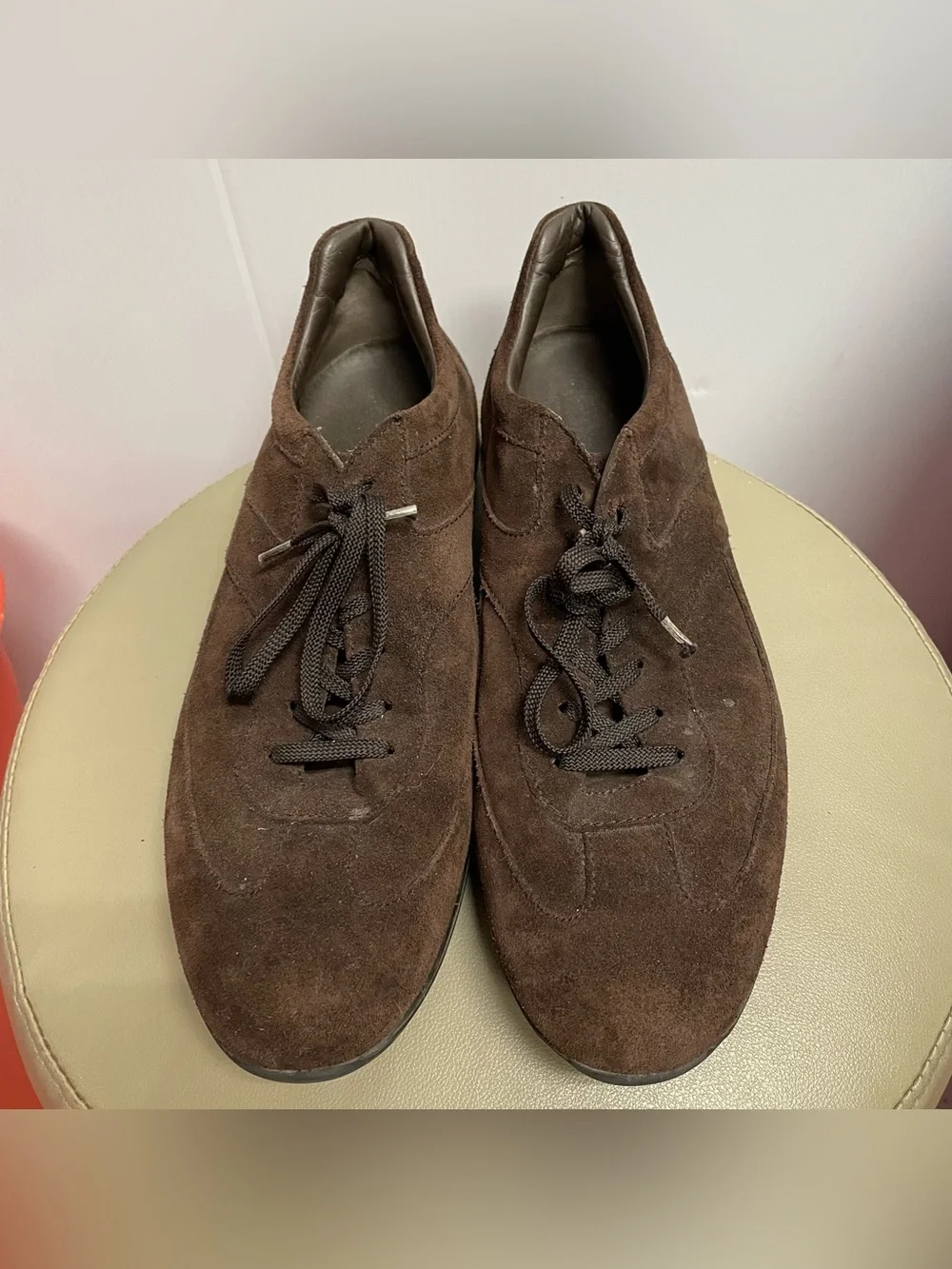 TODS MENS BROWN SUEDE SNEAKERS SZ 10
